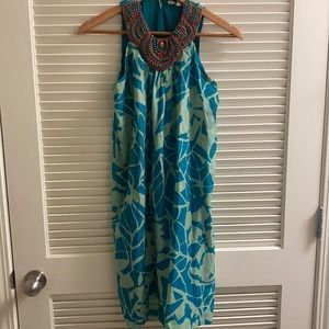 Collective concepts spring summer dress beaded teal mint size S